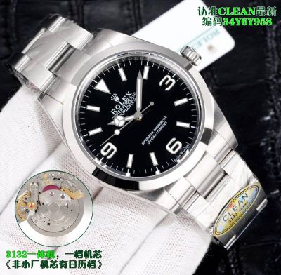 Clean Factory Rolex Explorer II 116900 39mm 3132 Movement Black Face Watch